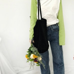 Sac fourre-tout à bandoulière en velours côtelé de grande capacité, sac fourre-tout pour le shopping, sac cadeau pour elle, sac écologique, sac à provisions vintage