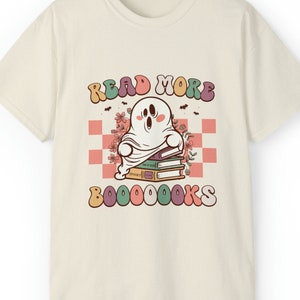 Ghost Tee shirt, read more boooks Ghost shirt, Halloween Shirt
