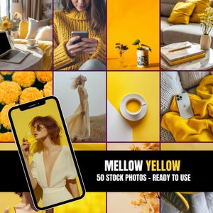 150 Mellow Yellow Stock Photos - Vertical 1080x1920 | PLR + MRR | Mobile-Optimized for Stories, Reels, Branding, Pinterest
