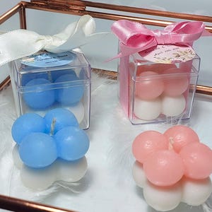 Personalized Double Colour Bubble Candle Favors, Bulk Party Favors, Baptism Candle Gift, Baby Shower Gift, Wedding Favors, Custom Party Gift