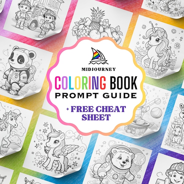 midjourney ai coloring book prompts