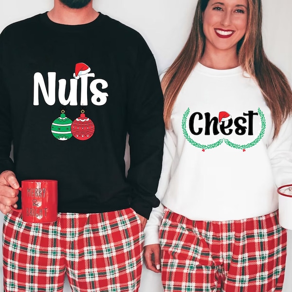 Chest Nuts Matching Png Svg, Jingle Balls png, Tinsel Tits png, Christmas Couple svg, funny Christmas png, husband and wife png sublimation