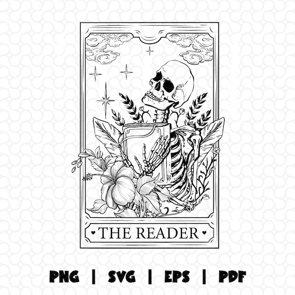 Smut Reader Tarot Card Svg Png, Romance Reader svg, Smut Reader svg, Smut Slut svg, Booktok svg, Enemies to lovers svg, The Reader Svg