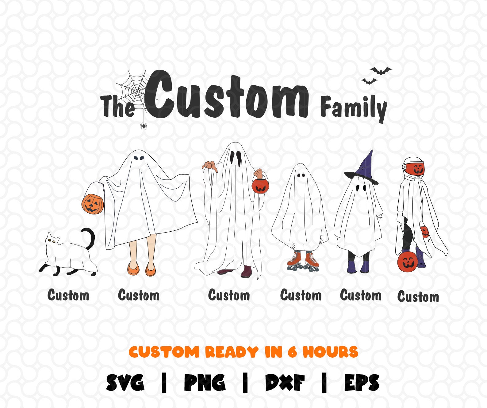 Personalized Family Halloween Svg Png Custom Ghost Family - Etsy