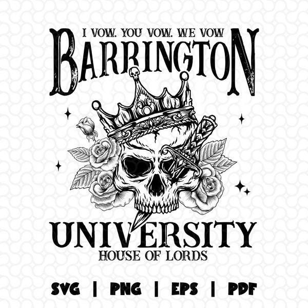 Barrington University Svg Png, The Ritual Shirt, Dark Romance Reader Svg, Smut Svg, Spicy Romance Svg, Book Lover Shirt, Ryat Archer Svg,