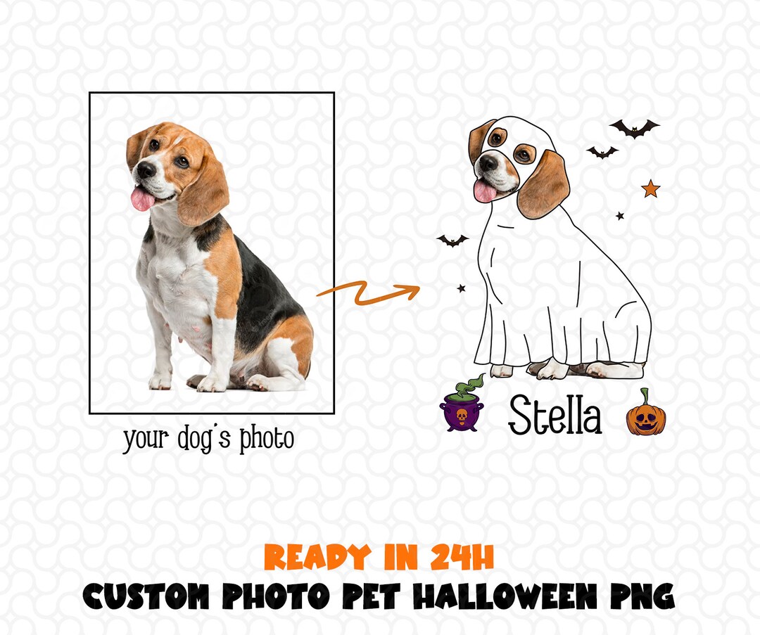 Custom Photo Dog Halloween Png, Custom Ghost Dog Png, Bad Witch Dog Png ...