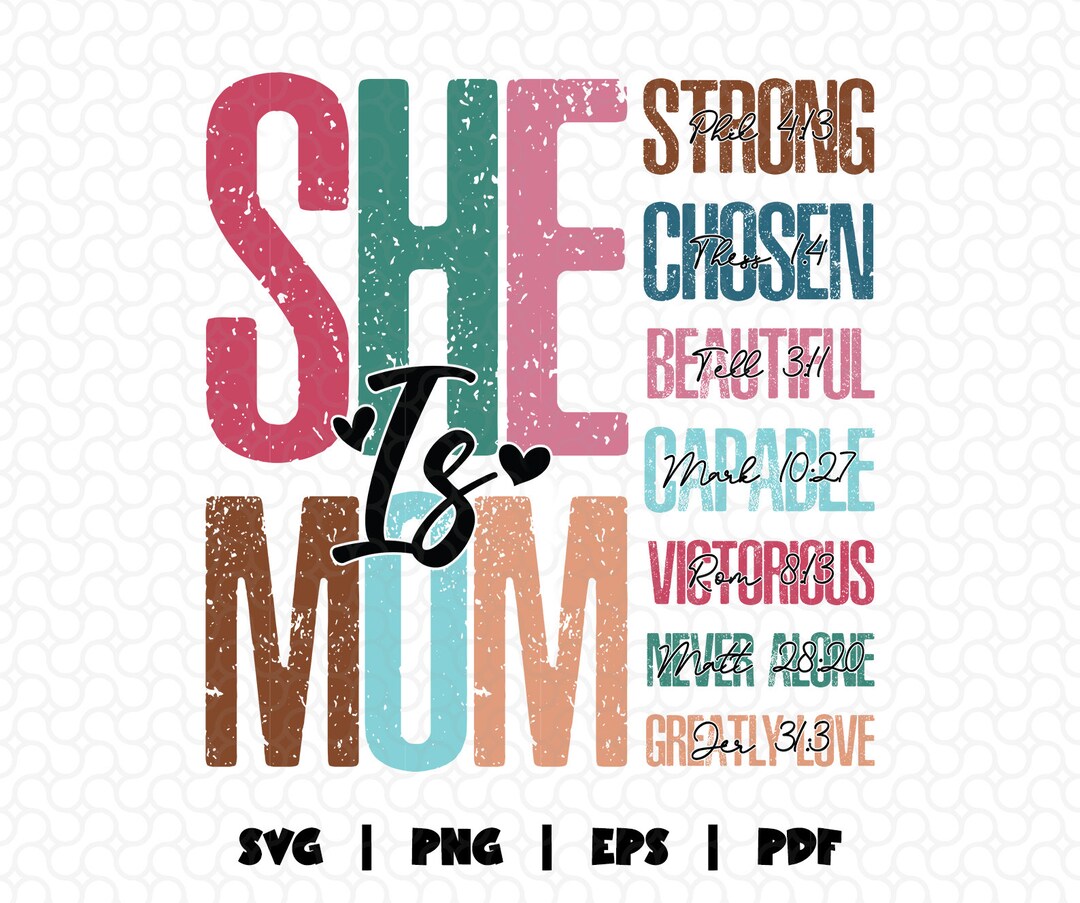 She is Mom Ppng Svg, Retro Mother PNG, Blessed Mo Svg, Mom Shirt, Mom