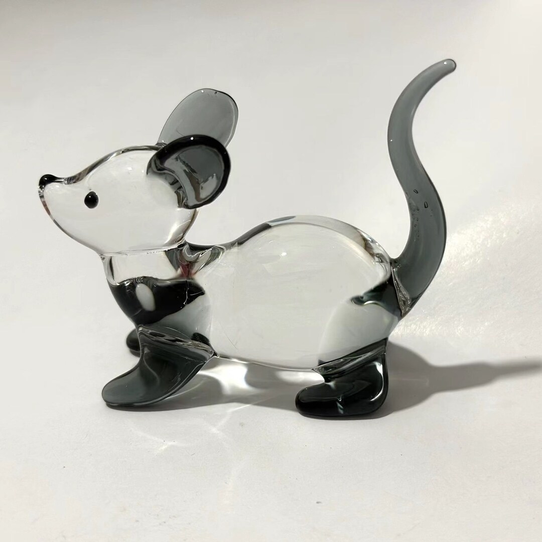 Glass Mouse Figurines, Glass Mouse , Hand Blown Glass,glass Mouse ...