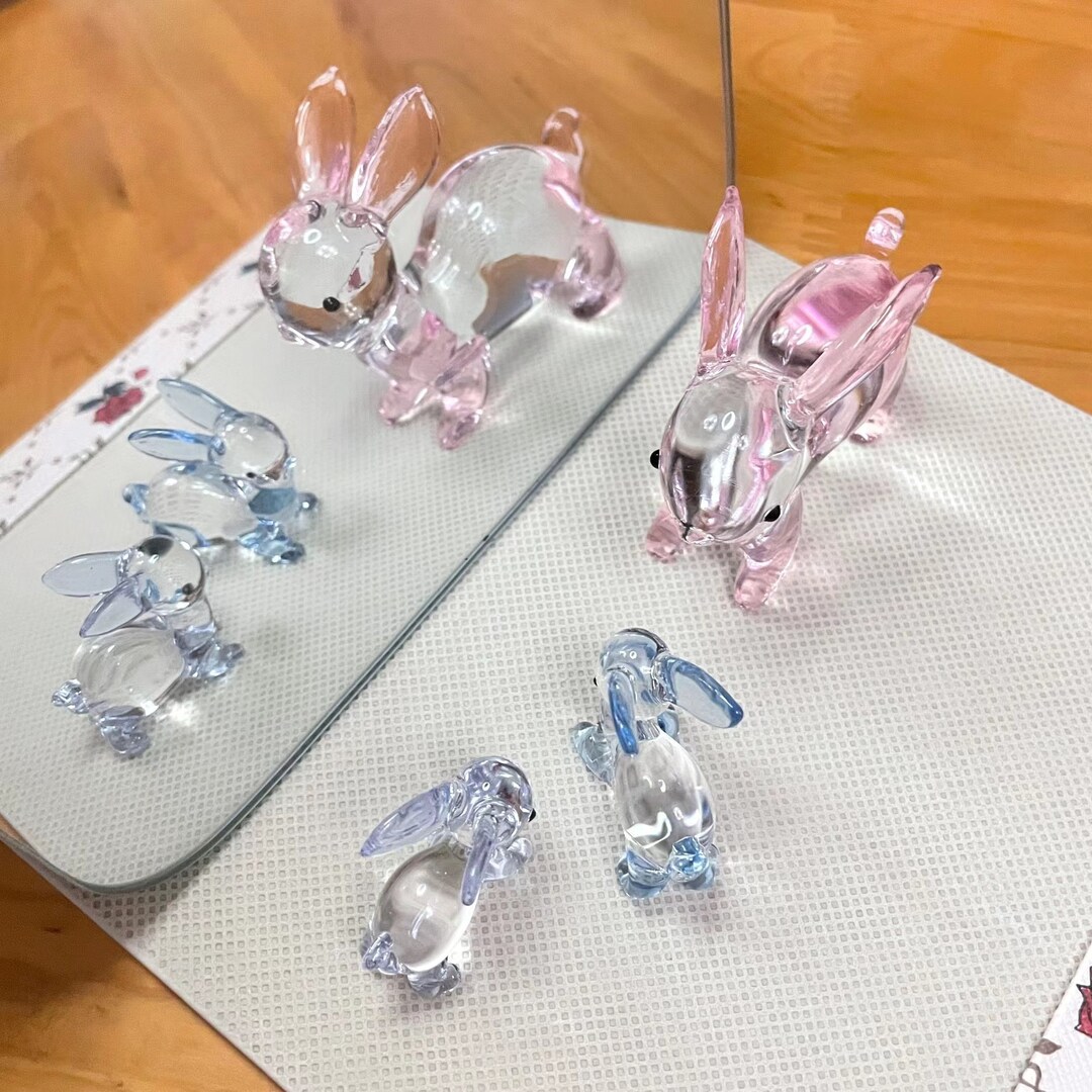 Cut Glass Rabbit Glass Rabbit Figurines, Glass Rabbit , Hand Blown Glass,glass Rabbit ...