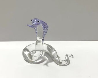 Glass Snake Figurines, Glass Snake , Hand Blown Art Glass,glass snake sculpture,glass figurine, glass animals, murano Snake , Home Decor