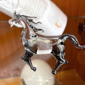 Glass Horse Figurines, Glass Horse , Hand Blown Art Glass,glass horse sculpture,glass figurine, glass animals, murano Horse , Home Decor