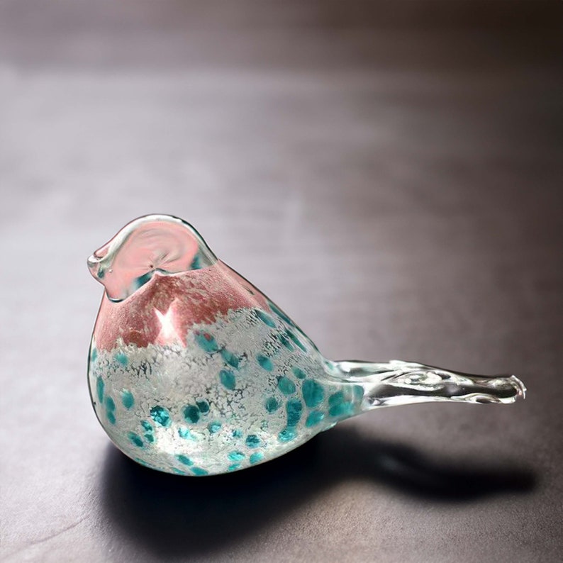 Small Glass Bird Figurines, Glass Bird, Hand Blown Art Glass,glass Bird