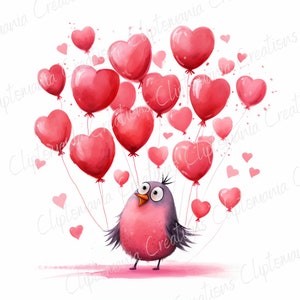 Cute Love Bird Clipart Bundle | 10 High Quality JPEG Files With ...