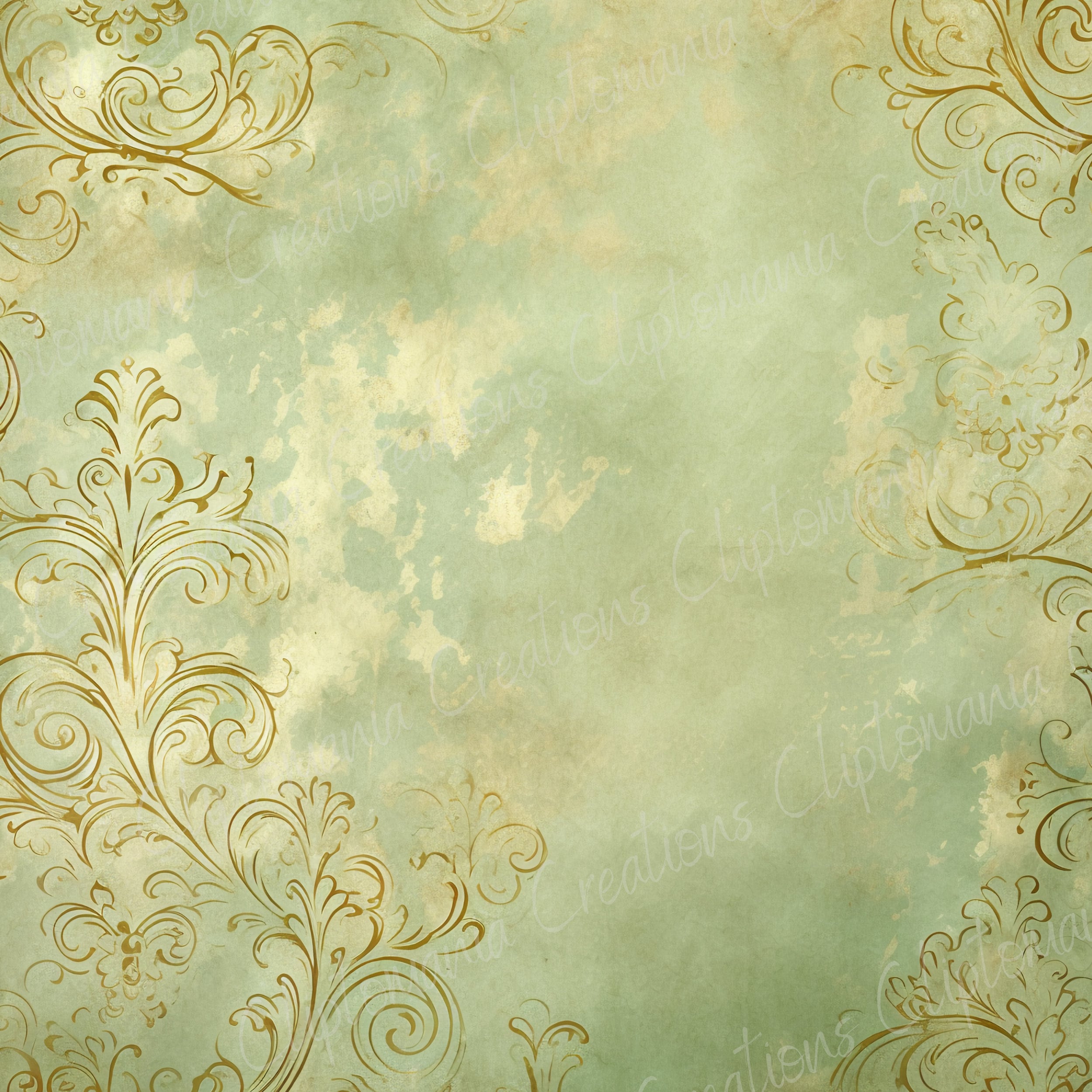 Distressed Sage Green Digital Paper Pack | 14 High Quality 300 DPI ...