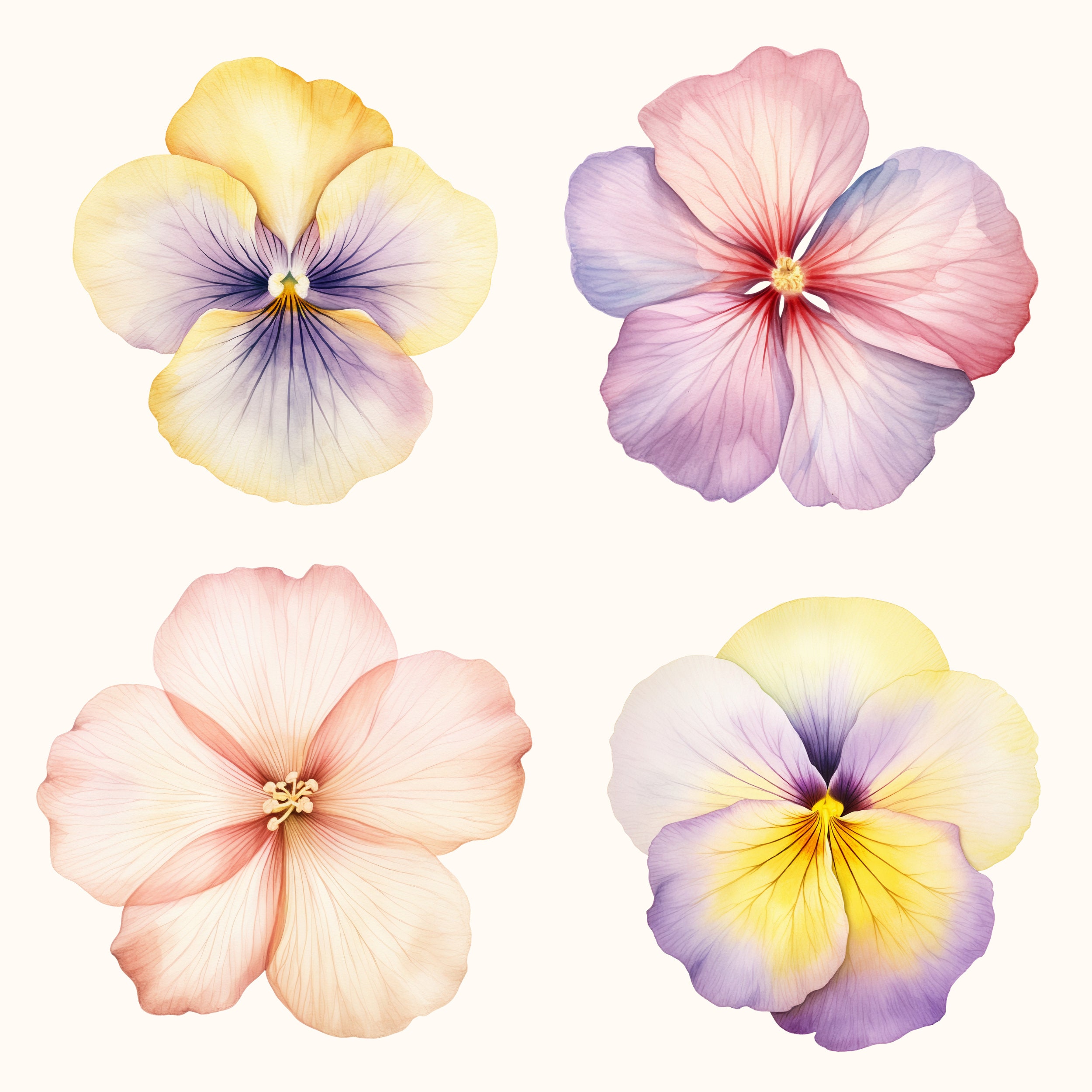 14 Watercolour Spring Flowers Clipart Bundle | High Quality 300DPI PNG ...