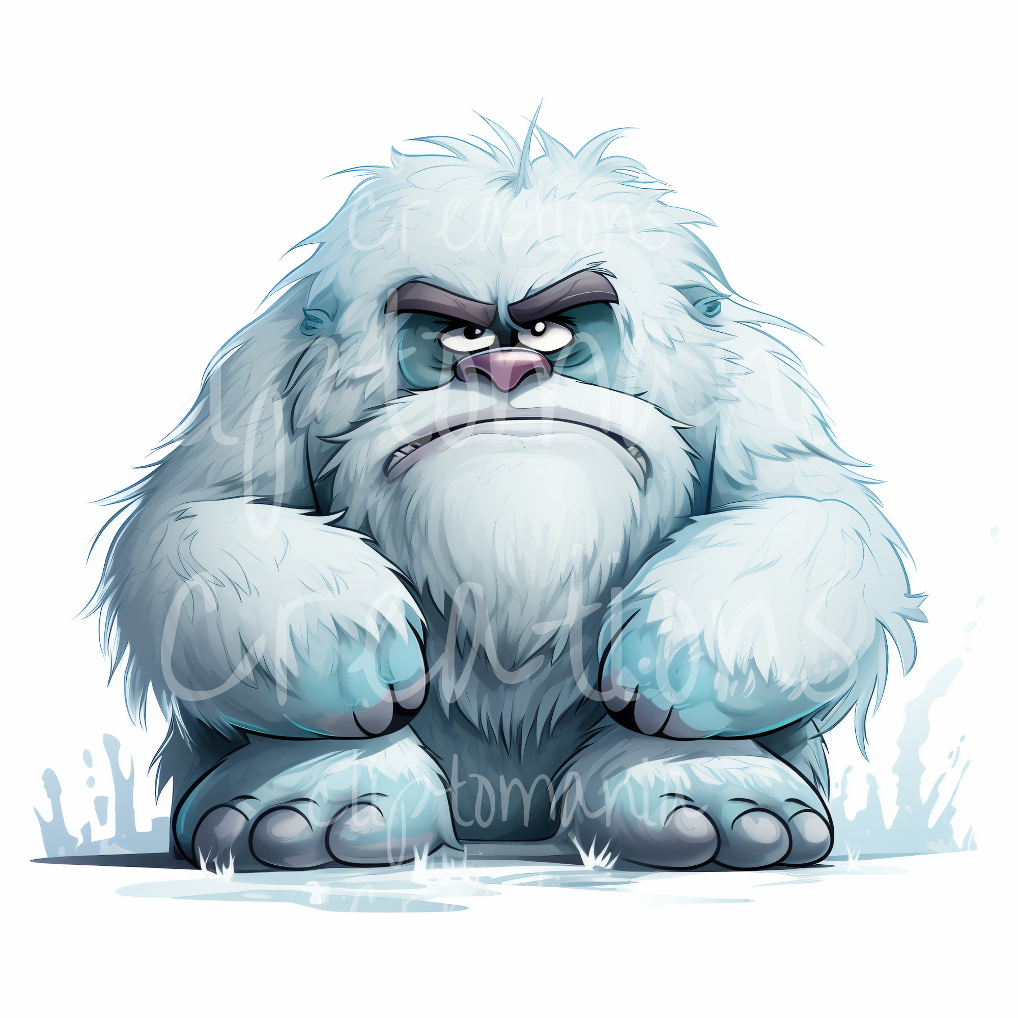 Snowman Rude No Background Funny & Expressive Abominable Snowman Clipart Bundle | 11 High Quality ...