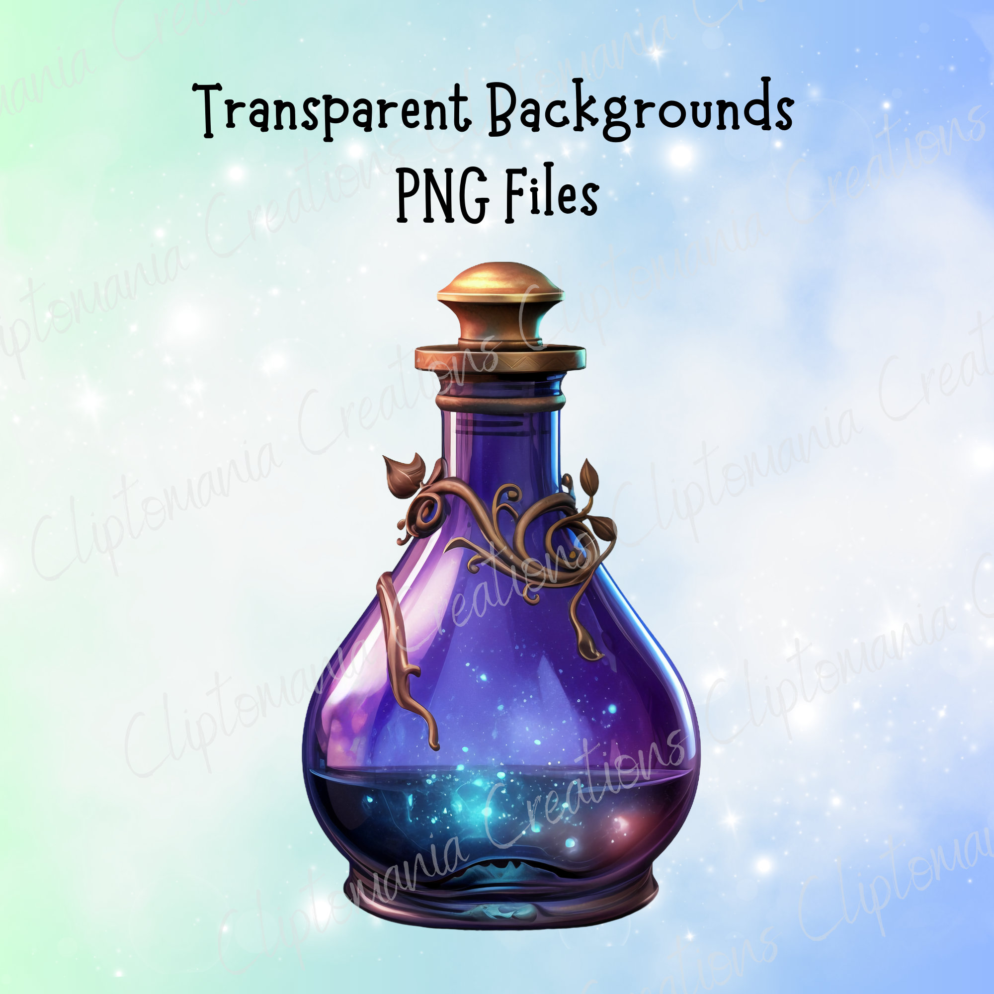 Potion Making Background Magical Potions 15 PNG Clipart Bundle | Transparent Backgrounds ...