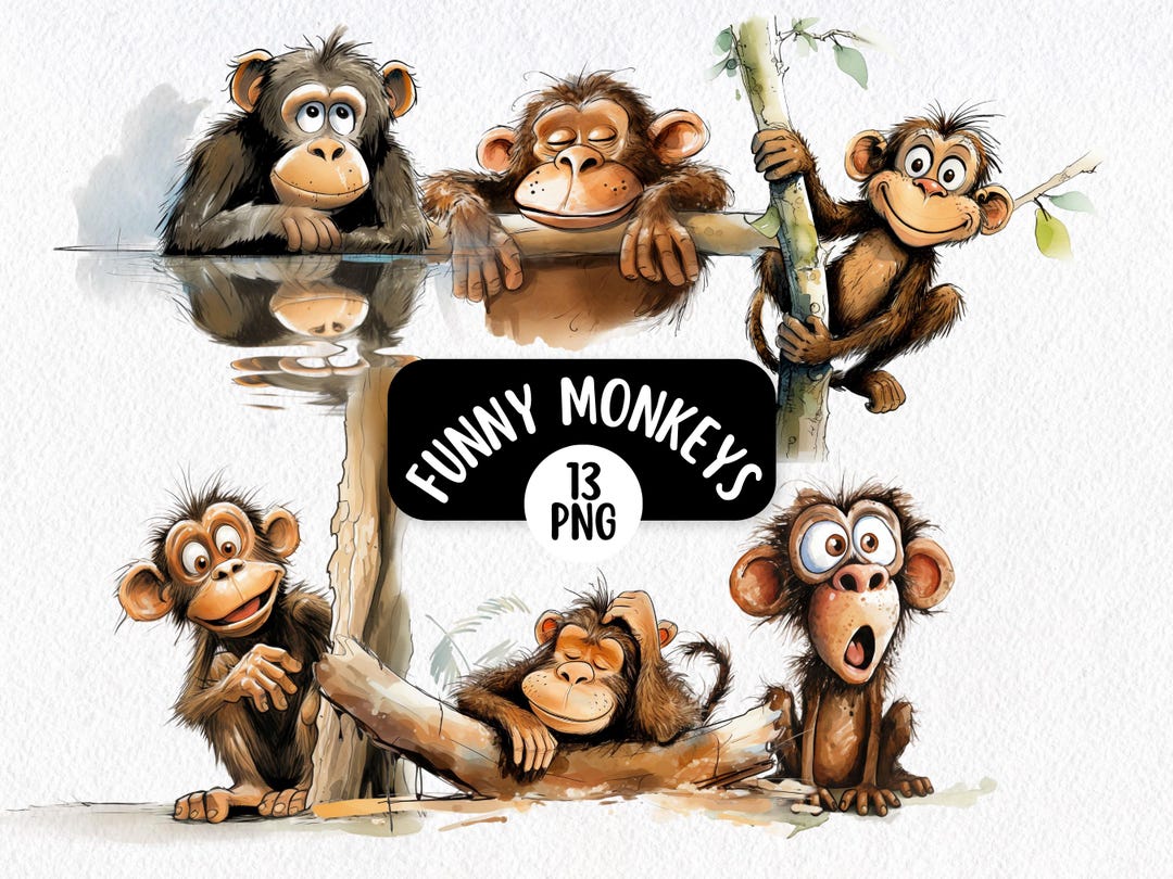 Anita Roy Best Funny Classic Cartoon Cute And Funny Monkey Clipart