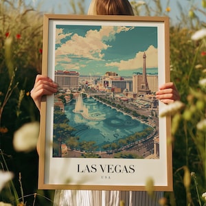Las Vegas Art, USA Travel Print, Nevada, Sin City, Wall Art, Travel Poster, Home Decor, Gallery Wall, Las Vegas Travel Art Gift,