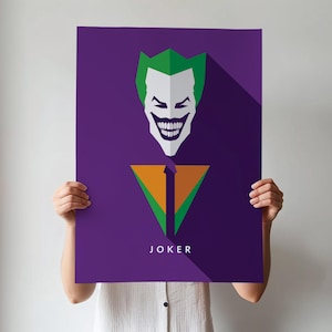 Joker Graphic Art Print: Dark Comic Book Villain, Gaming Room Decor (Digital Download)