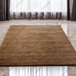 Modern handgetuft tapijt Grand Chestnut Hand Tuft Groot gebied tapijt NK Rug Effen gekleurd tapijt Handgetuft Nieuw-Zeeland Wollen Woonkamer Slaapkamer Tapijt