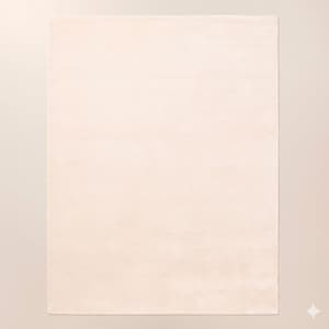 Op de afbeelding: Een rechthoekig vloerkleed in een effen, lichtroze kleur. Het kleed heeft een gladde, uniforme textuur over het gehele oppervlak, met strakke, rechte randen en een consistente, monochrome uitstraling over het gehele rechthoekige ontwerp.