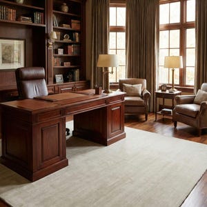 Executive Area Rugs Handwoven Solid Greige Wool Area Rug Modern Minimalist Neutral Handloom ...