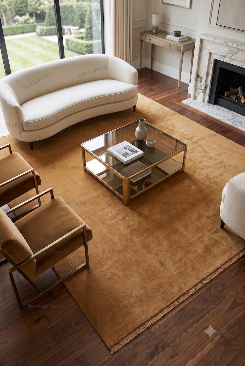 Earthy Looking Rugs Handloom Solid Newzealand Wool Rug Nordic Style Carpet Luxury Plush ...