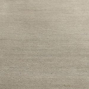 Greige Textured Rug Handwoven Solid Greige Wool Area Rug Modern Minimalist Neutral Handloom ...