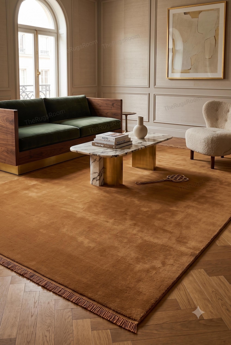 Earthy Looking Rugs Handloom Solid Newzealand Wool Rug Nordic Style Carpet Luxury Plush ...