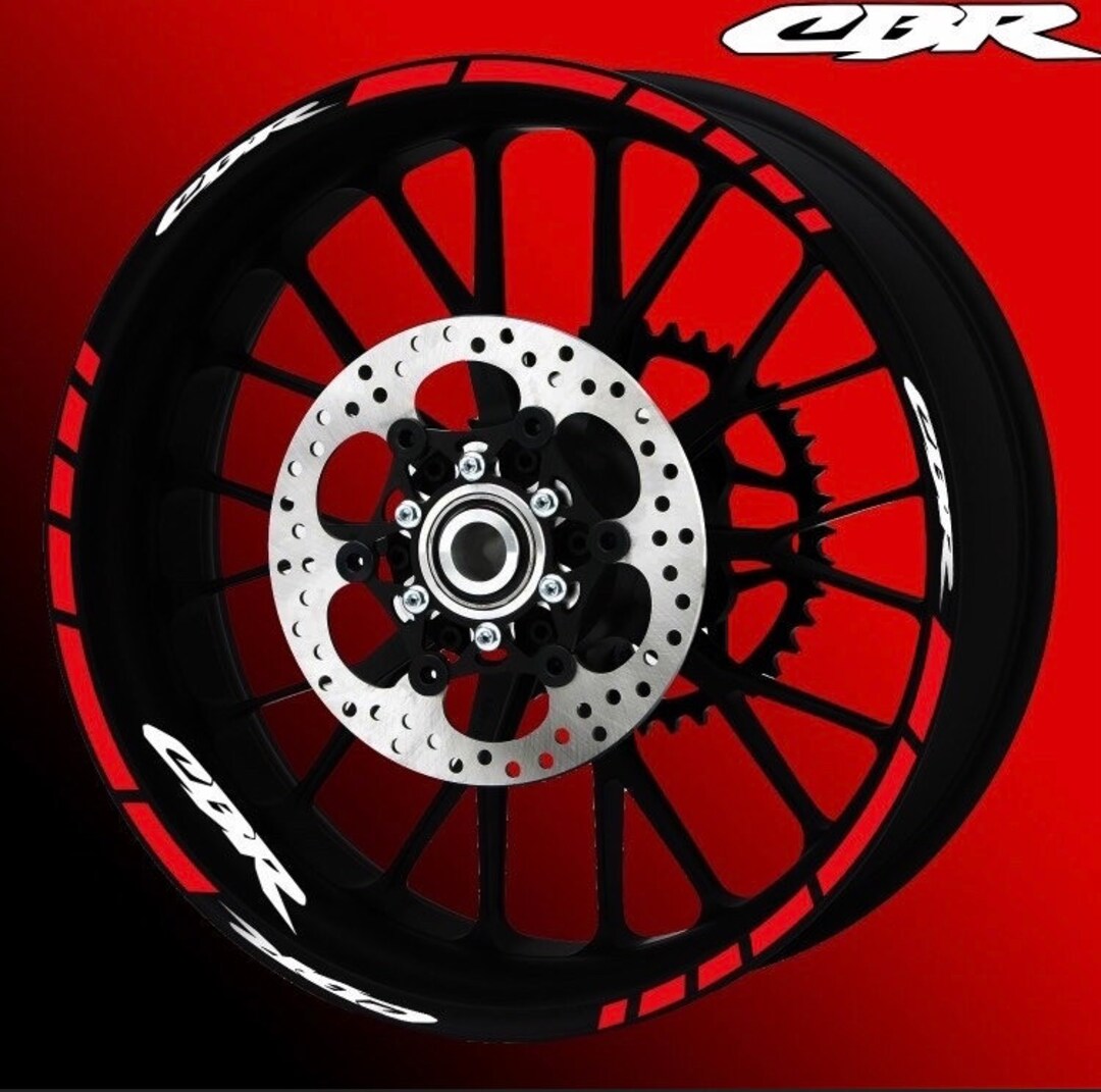 Motorcycle Wheel Stickers Rim Decals Tape for Honda CBR Etsy