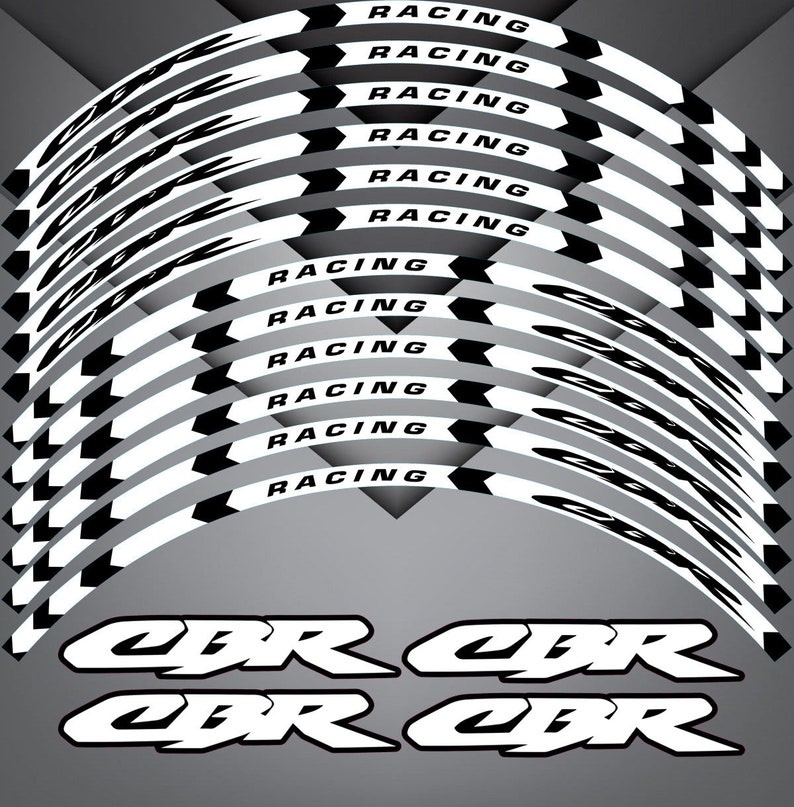 Motorcycle Wheel Stickers Rim Decals Tape for Honda CBR Etsy