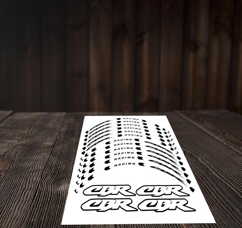 Motorcycle Wheel Stickers Rim Decals Tape for Honda CBR Etsy