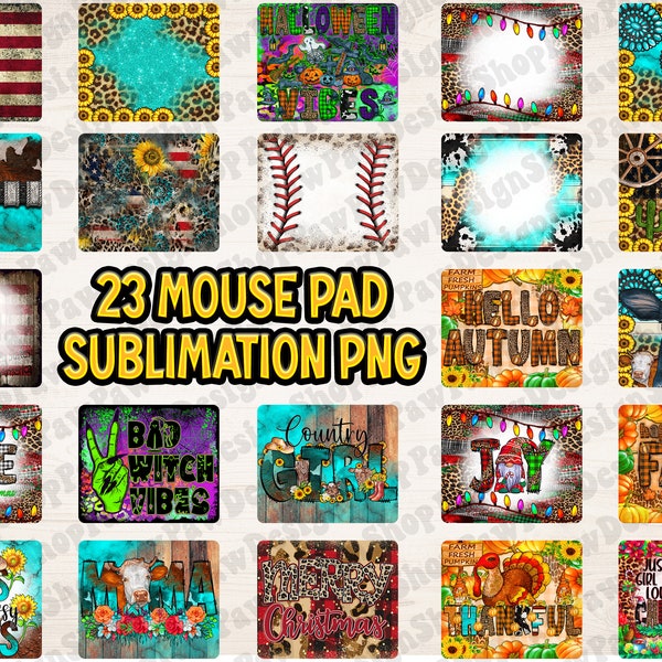 Mouse Pad Png Bundle, Mouse Pad Sublimation Bundle, Western Mouse Pad Png, Bundle Png,Mouse Pad Sublimation Designs Bundle, Digital Downlaod