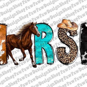 Horse Png, Horse Clipart, Leopard Cowhide Horse Png, Horse Sublimation, Farm Animals Png, Western PNG, Sublimation Designs, Digital Download