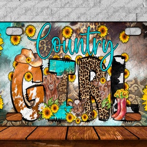Country Girl License Plate Png, Country Girl Png, Western License Plate Png, Cowgirl Png, Sublimation Designs Downloads, Digital Download