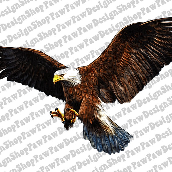 Eagle Png, Eagle Clipart, Hand Drawn Eagle Png, Eagle Sublimation, Watercolor Eagle Png, Sublimation Designs Downloads, Digital Download