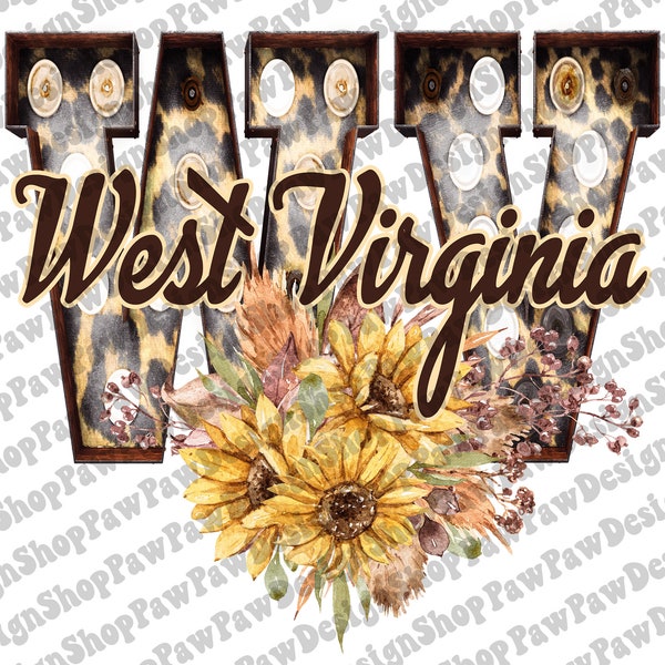 WV West Virginia Png, West Virginia State Png, West Virginia Map Png, American States Png,Sunflower Png,Sublimation Designs,Digital Download