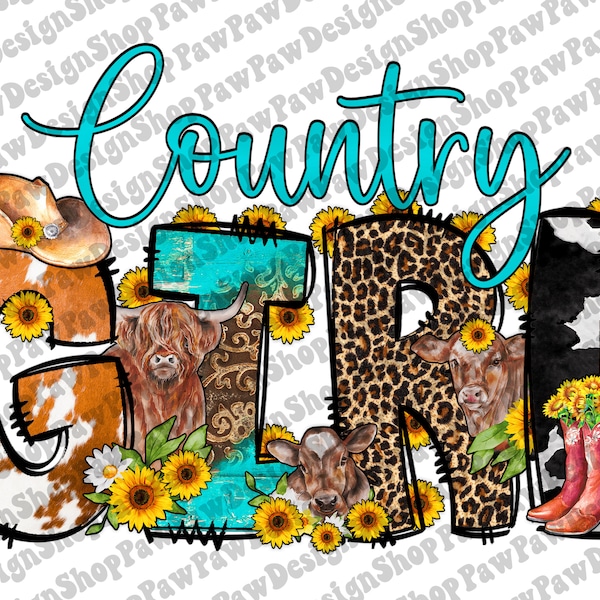 Country Girl Png Sublimation, Western Png, Cowgirl Png, Farm Girl Png, Cow Png, Country Png, Sublimation Designs Downloads, Digital Download