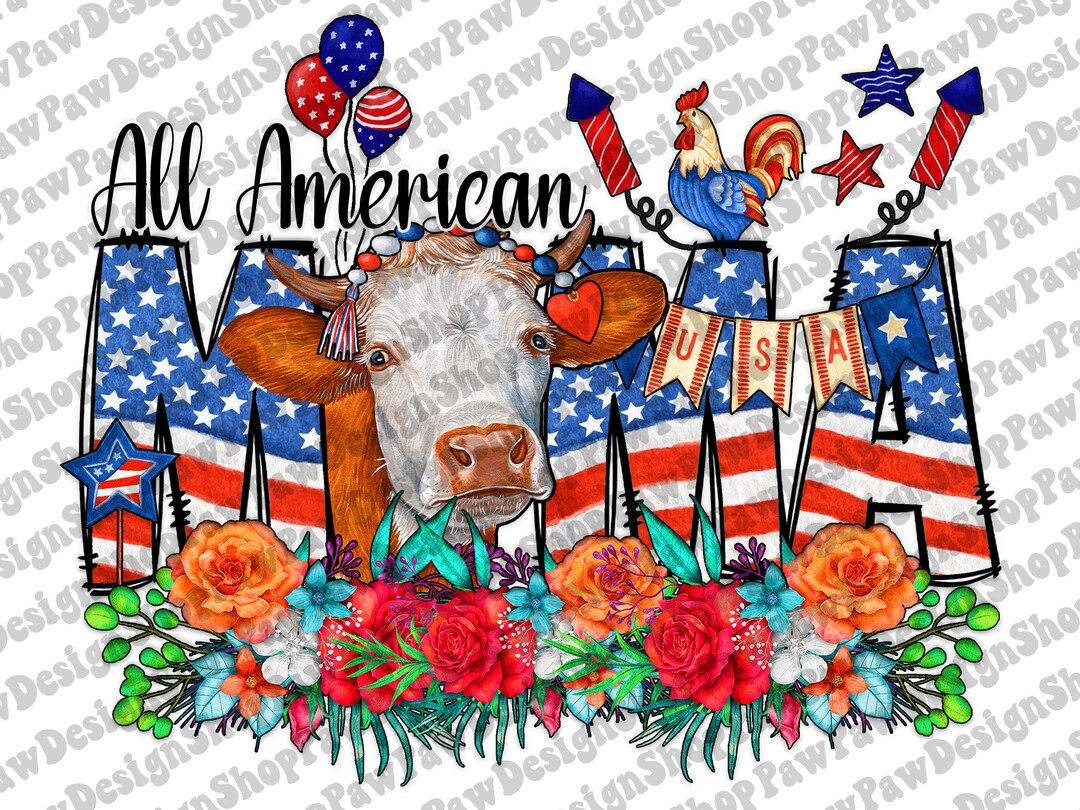 All American Mama Png, 4th of July Png, American Girl Png, Mama Png ...