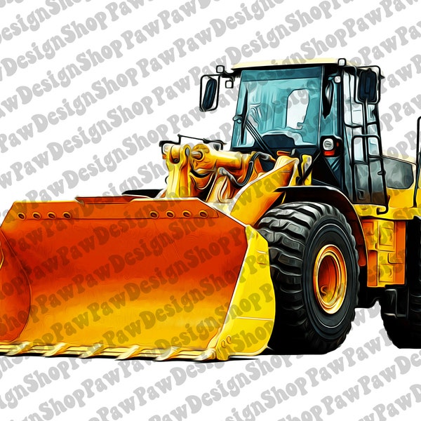 Bulldozer Png, Bulldozer Clipart, Hand Drawn Bulldozer Png, Constructions Png, Digger Png, Sublimation Designs Downloads, Digital Download