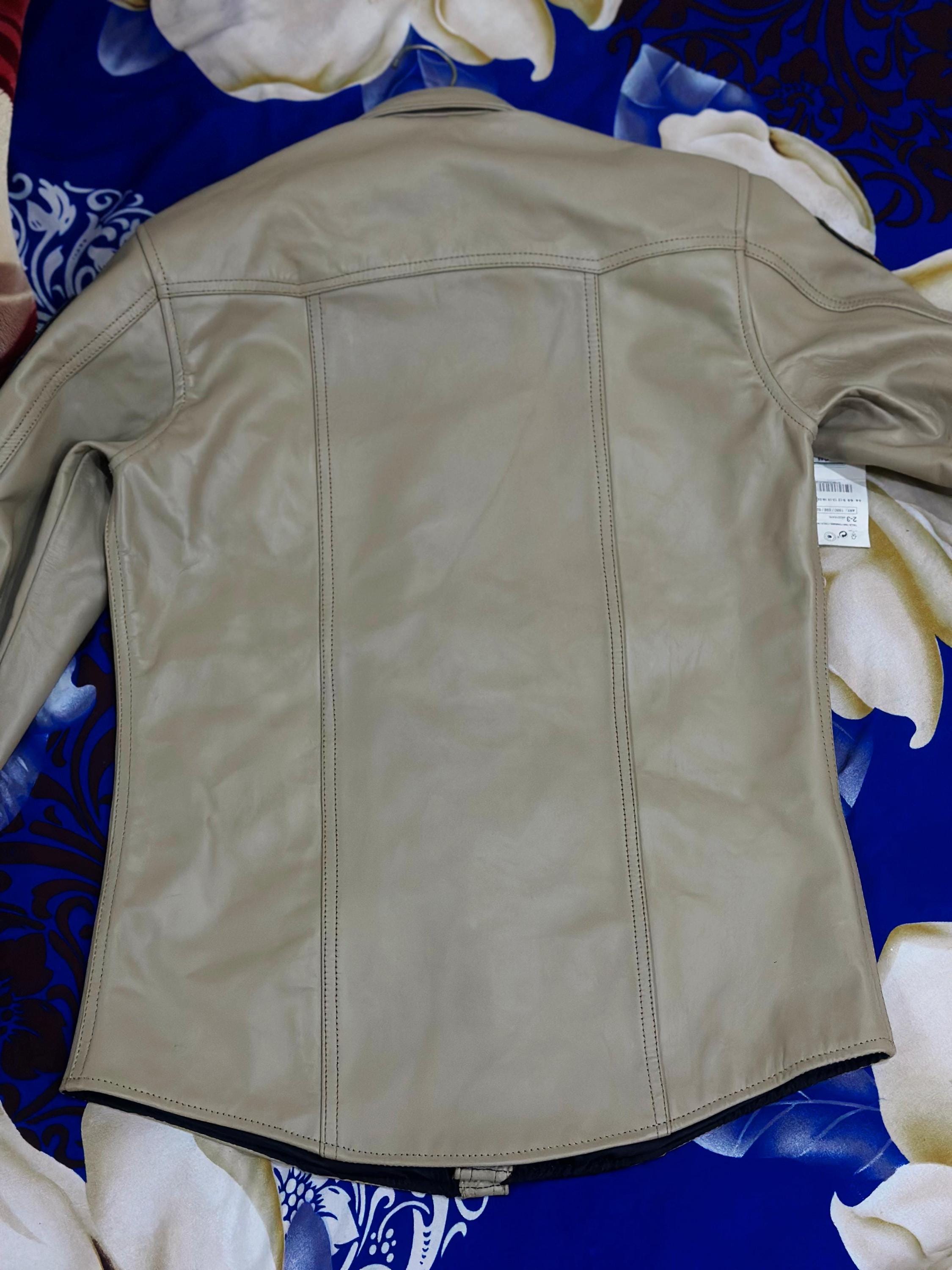 Camicia da uomo in pelle blu stile poliziotto / Maglia a maniche Camicia da uomo in pelle blu stile poliziotto / Maglia a maniche