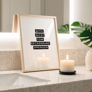 DIGITAL DOWNLOAD Bathroom Poster Please do not jump from the edge of the pool funny WC picture black and white bathroom toilet saying