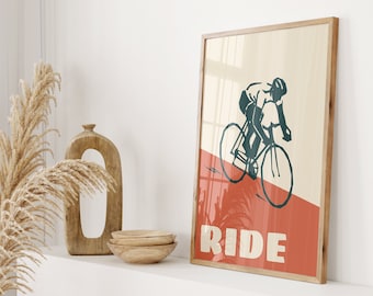 Poster Bike | Printable Bike | Cycling Poster | Home Decor | Bauhaus Poster | Bike Poster
