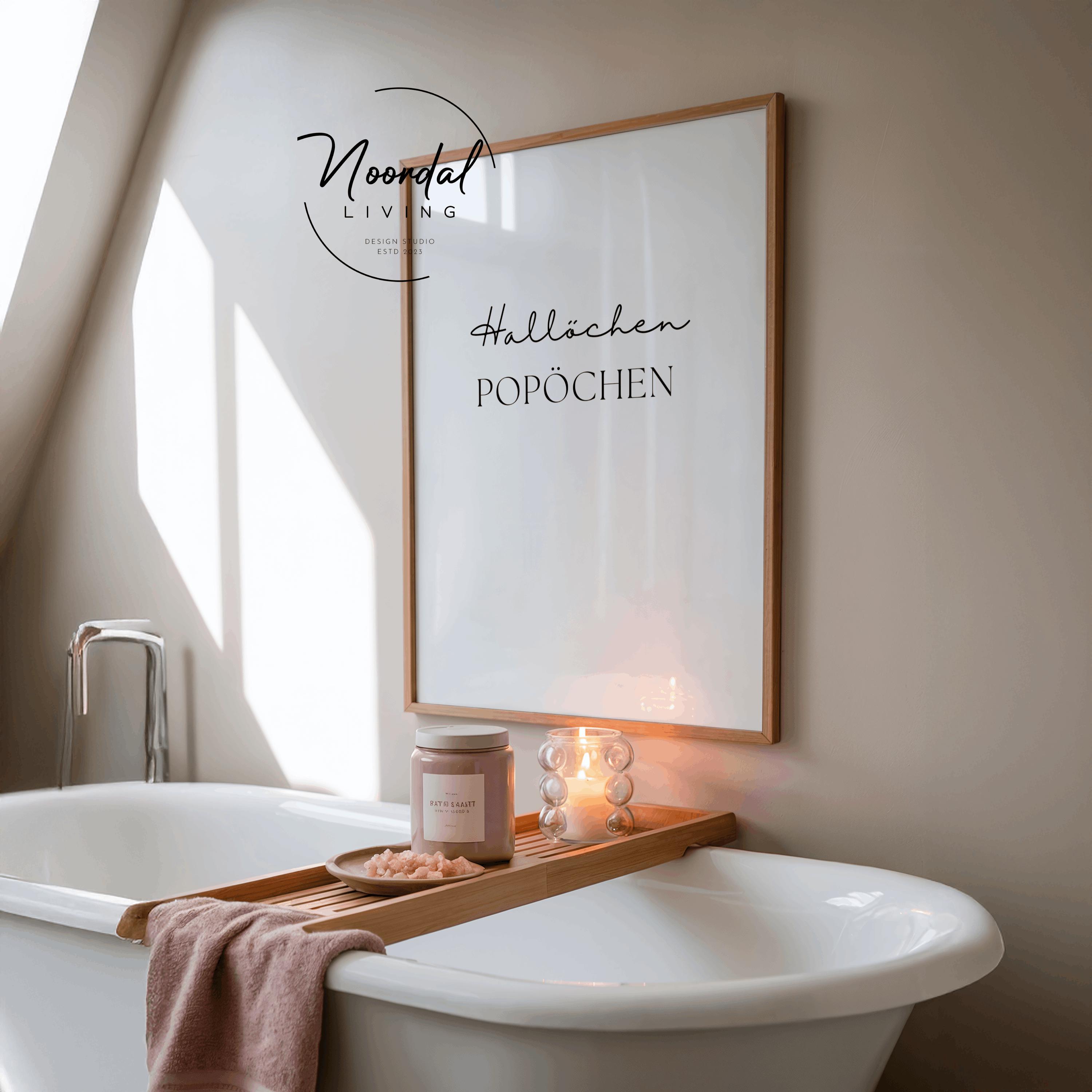 Kunstdruck Din A4 'Bade Lounge' | Badezimmer-Deko Mit Spruch | Ohne Rahmen, Auf Hochwertigem Fotopapier
