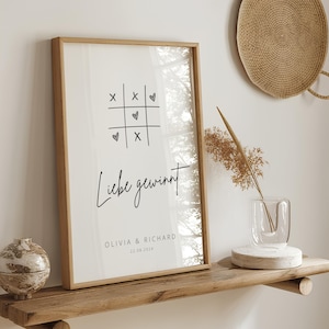 Póster de pareja de regalo personalizado para aniversario, boda y compromiso