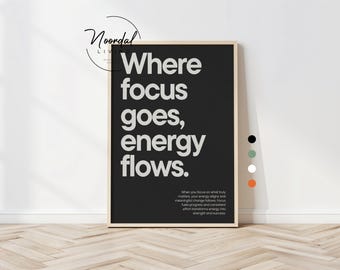 Affiche de motivation avec citation | Couleurs variées | Décoration murale inspirante pour bureau et fitness