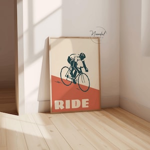 Bike Poster | Bauhaus Cycling Art Print (Digital Download) image 1