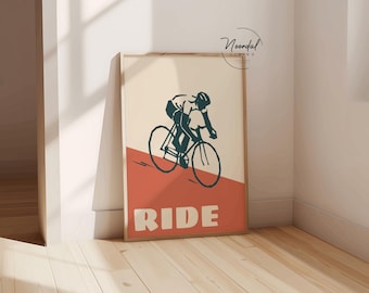 Bike Poster | Bauhaus Cycling Art Print (Digital Download)