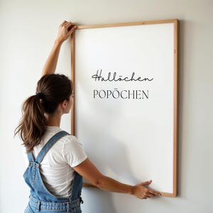 Poster bathroom funny hello little bum toilet black and white saying guest toilet